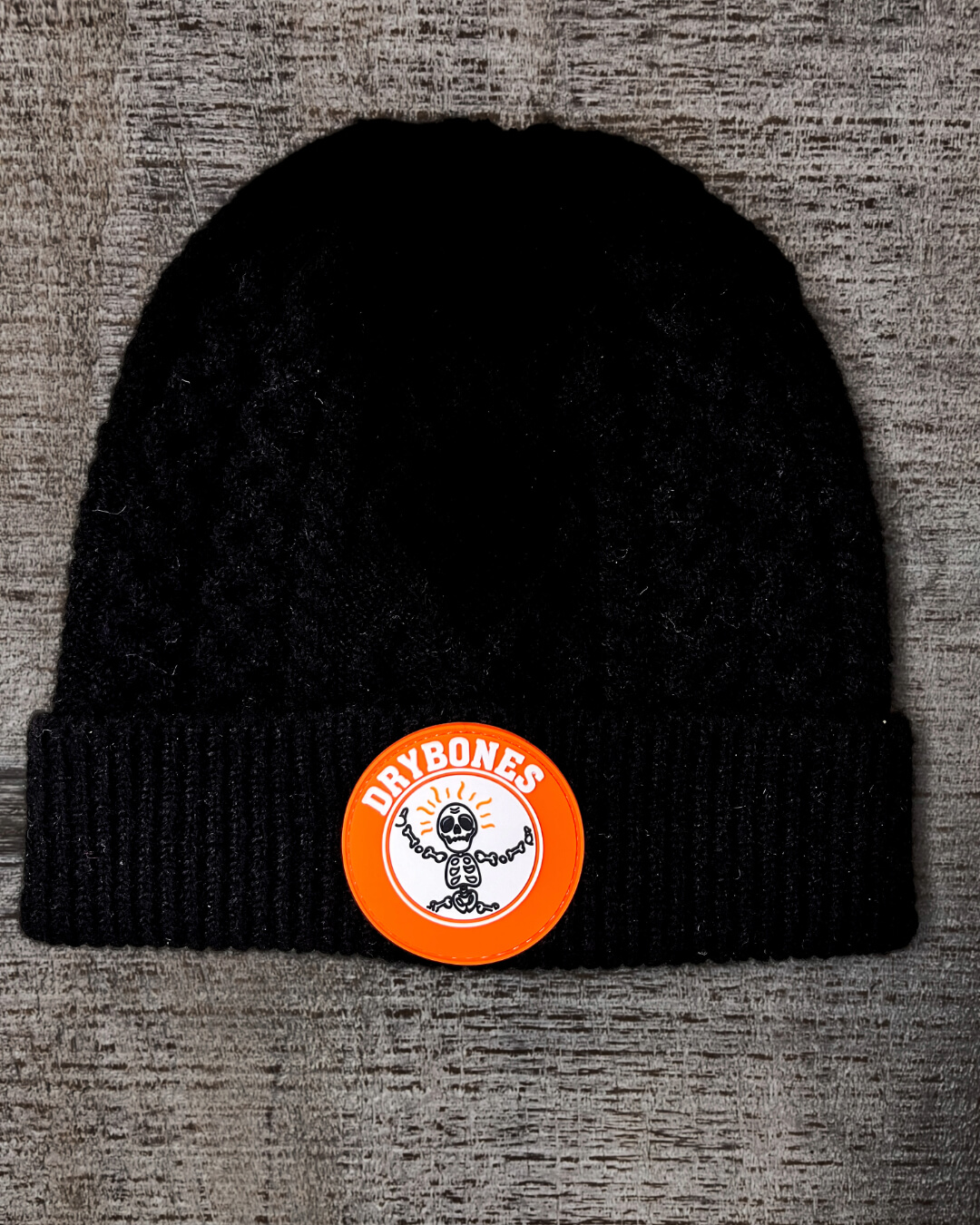 Cable Knit Black Flat-1