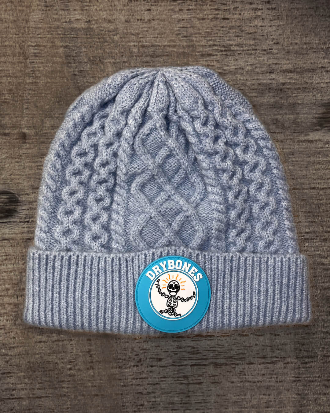 Cable Knit Blue Flat